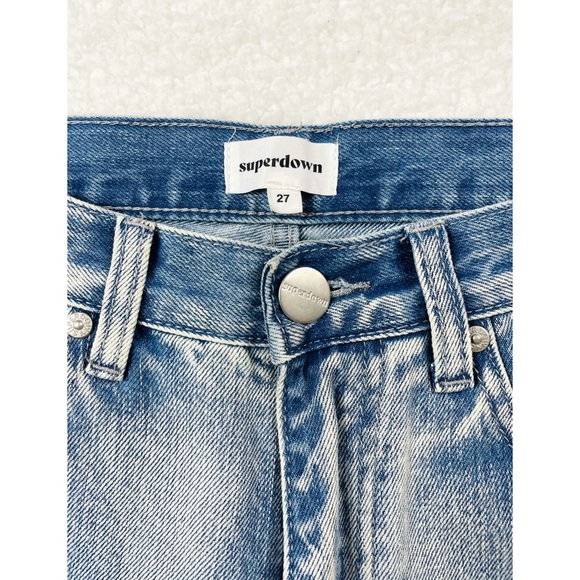 SUPERDOWN • Light Wash Ramona Distressed Straight Jeans - Picture 6 of 16